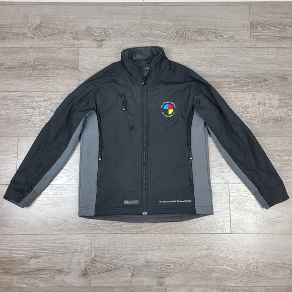 THE Globe and Mail Transcontinental Black & Gray Jacket Medium - Picture 11 of 17